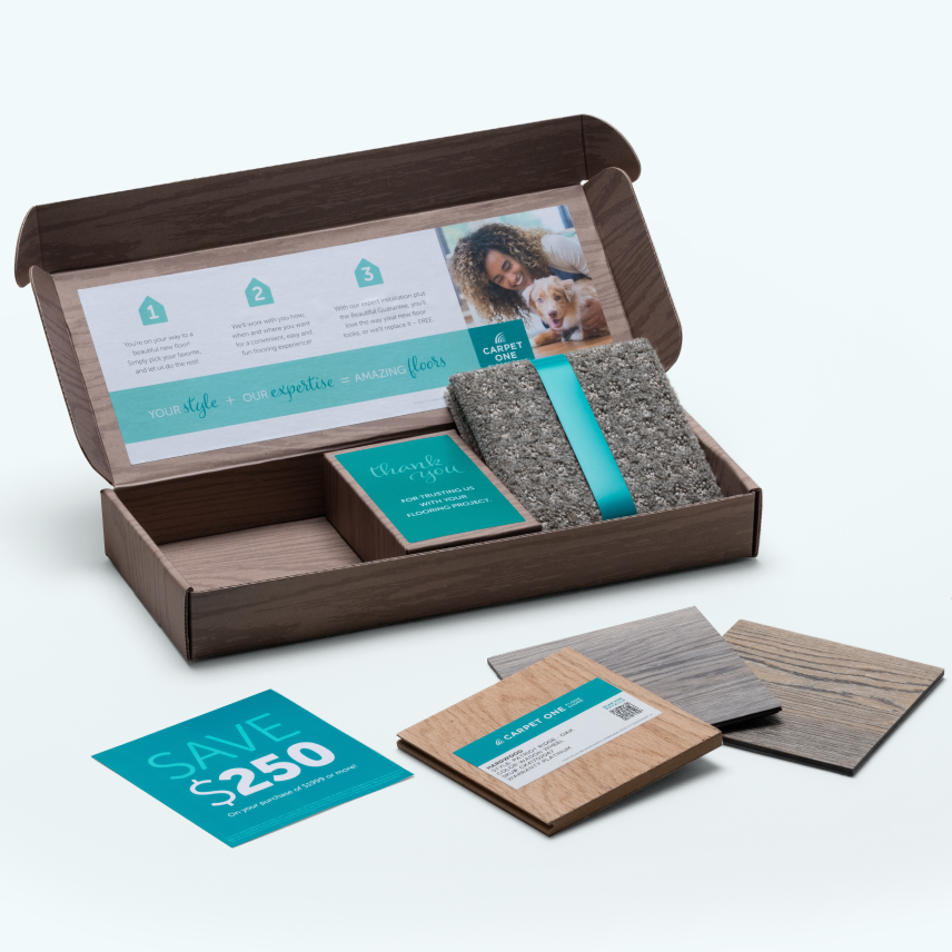 Sample box to order flooring samples to your home 